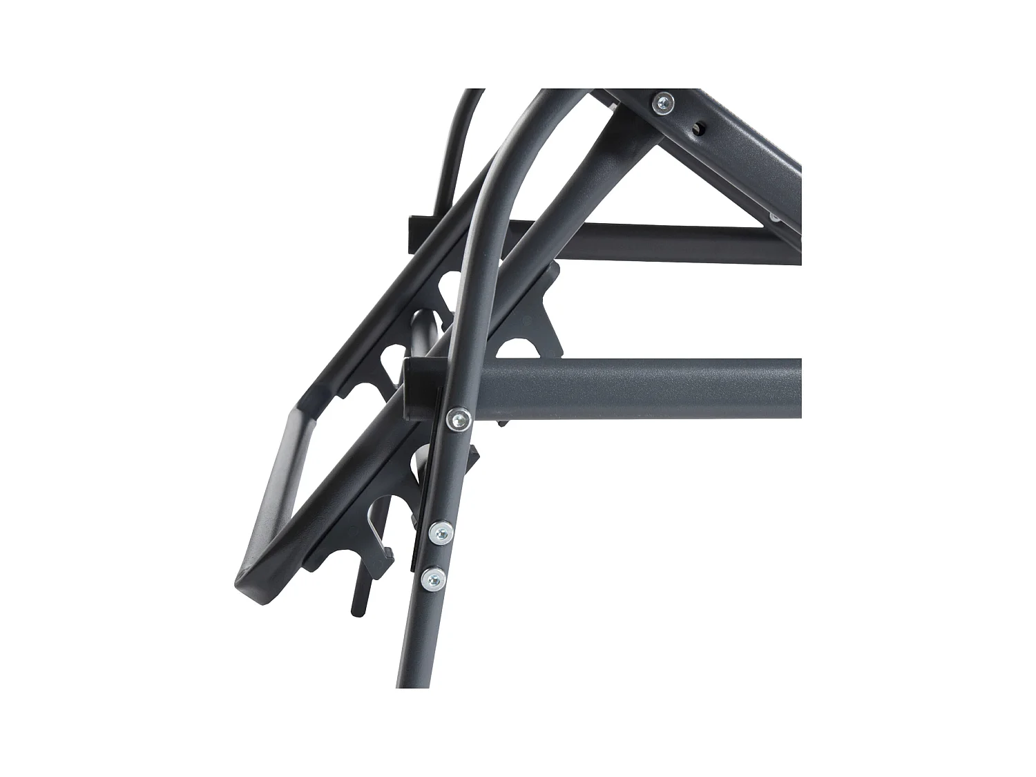 Lot de 2 bains de soleil SARDINIA en textilène gris - structure anthracite - HAPPY GARDEN