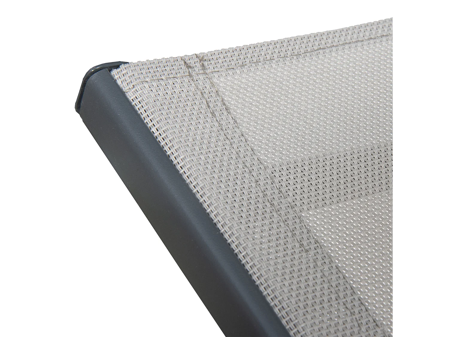 Lot de 2 bains de soleil SARDINIA en textilène gris - structure anthracite - HAPPY GARDEN