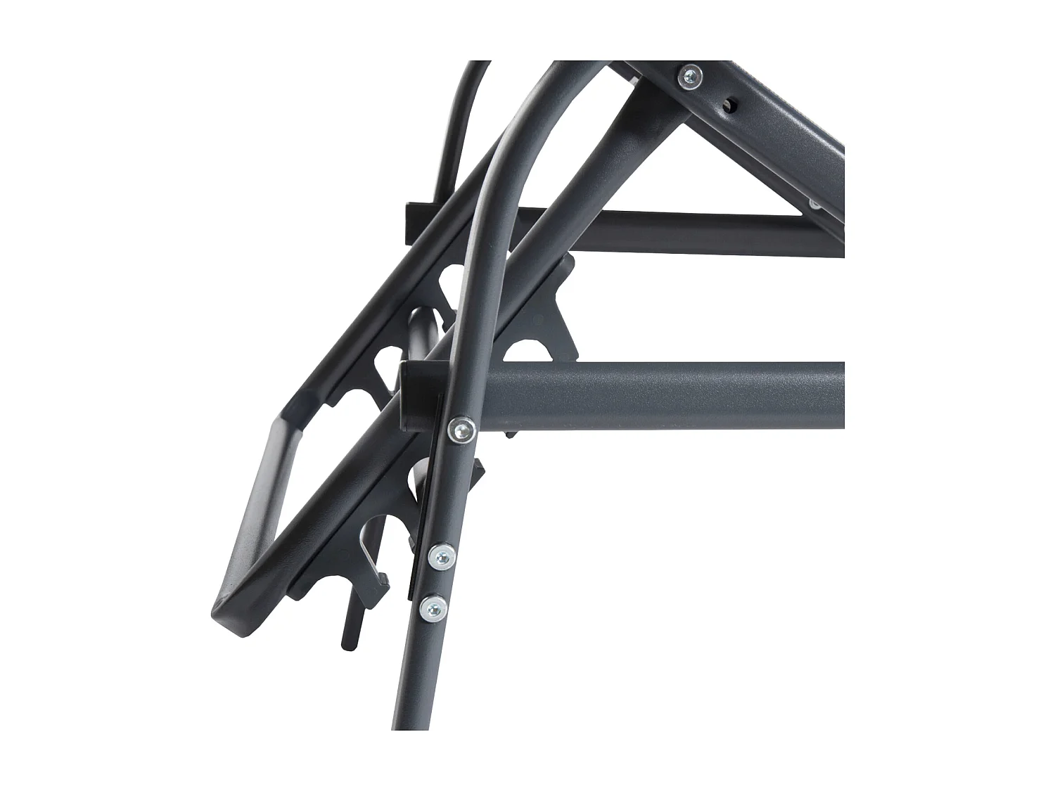 Lote de 2 tumbonas de textileno gris SARDINIA estructura antracita