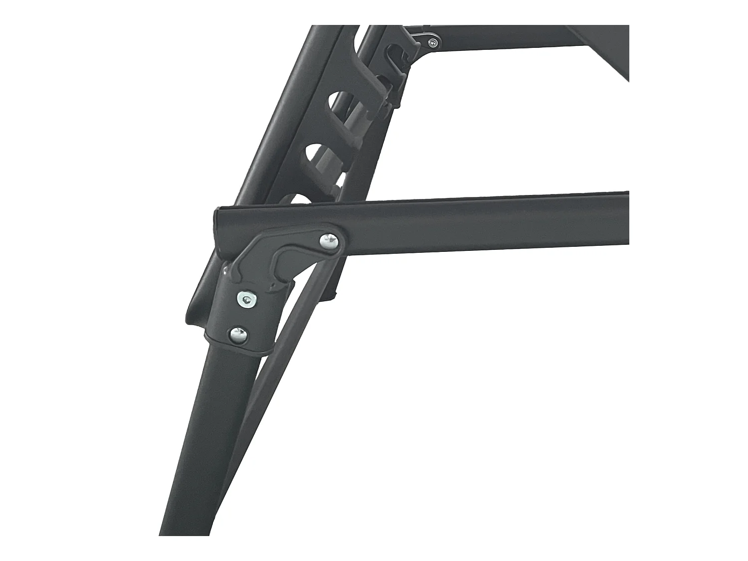 Conjunto de 2 espreguiçadeiras dobráveis SICILIA em textileno cinzento - estrutura antracite