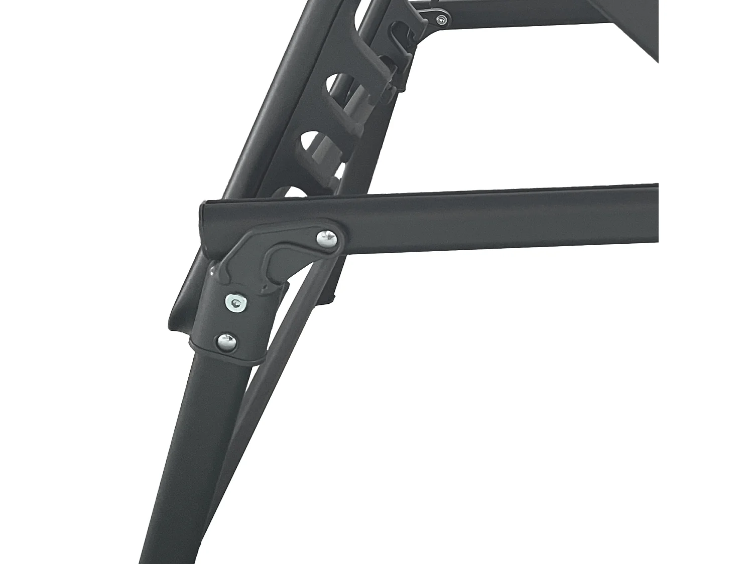 Conjunto de 2 espreguiçadeiras dobráveis SICILIA em textileno cinzento - estrutura antracite