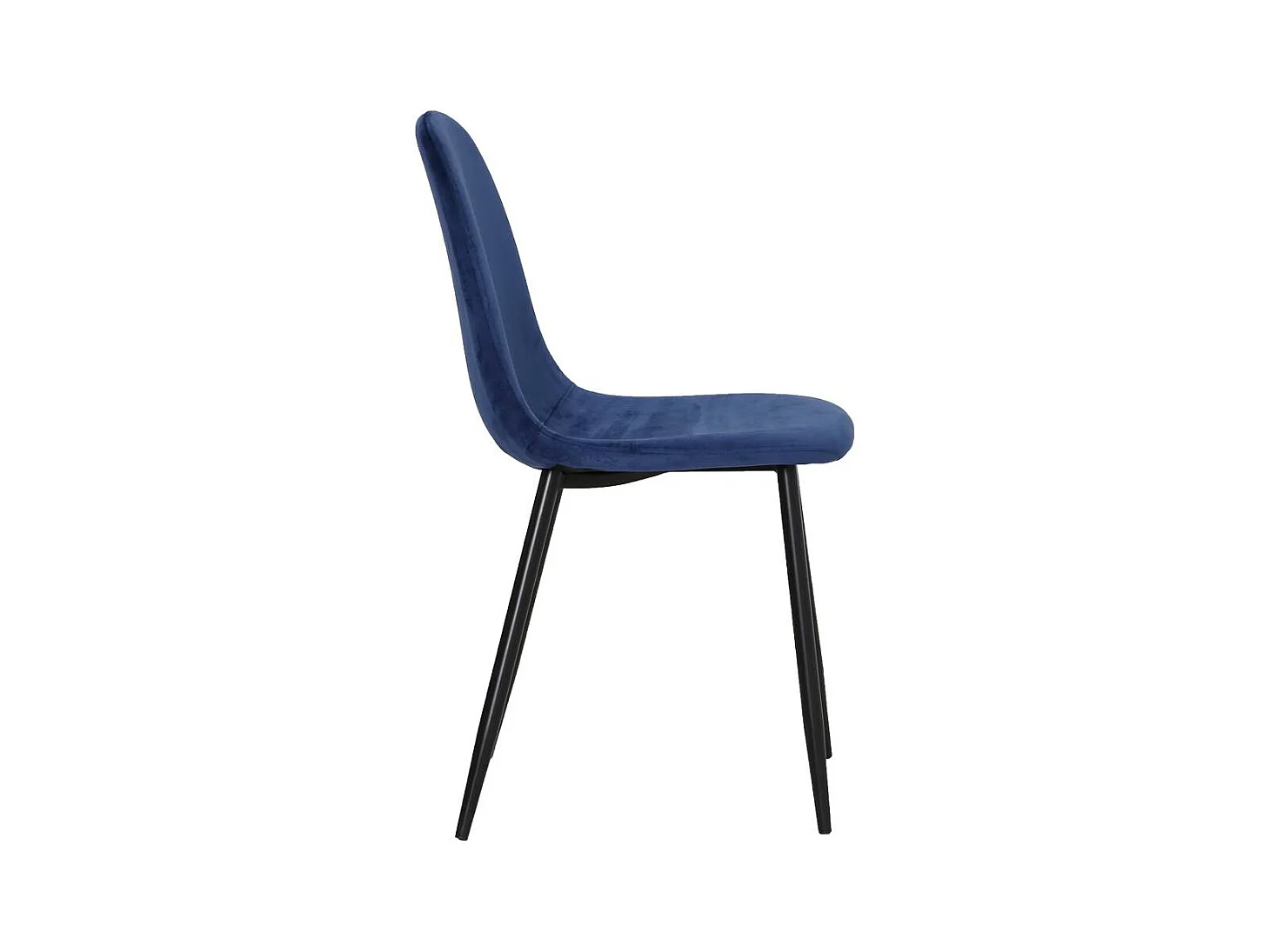 Chaise scandinave en velours bleu roi Copenhague (lot de 2)