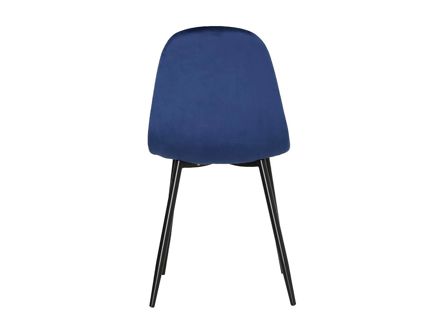 Lote de 2 sillas escandinavas de terciopelo azul rey Copenhague