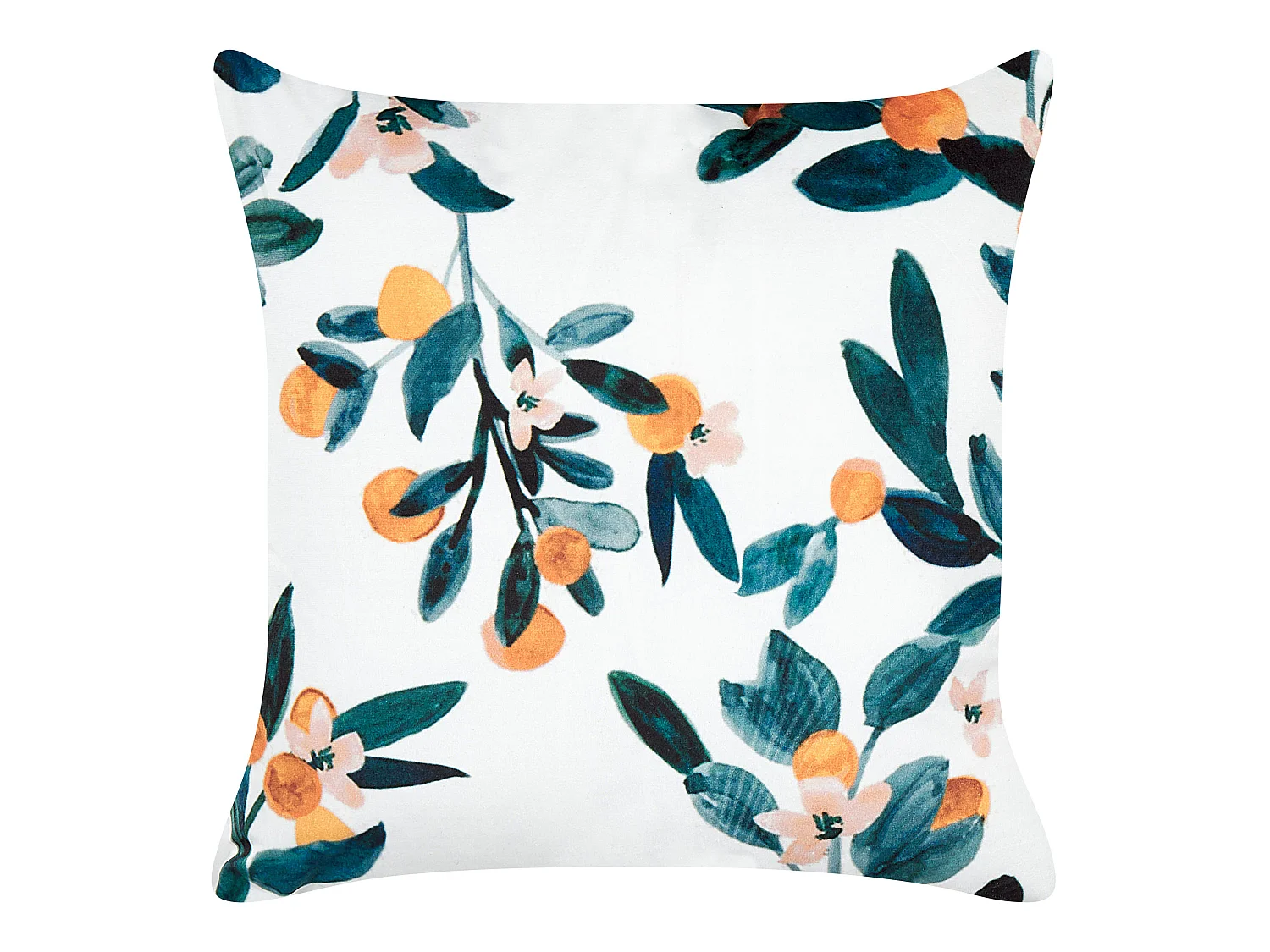 Set van 2 decoratieve kussens KNAUTIA Fluweel 45 x 45 cm Multicolor Bladpatroon