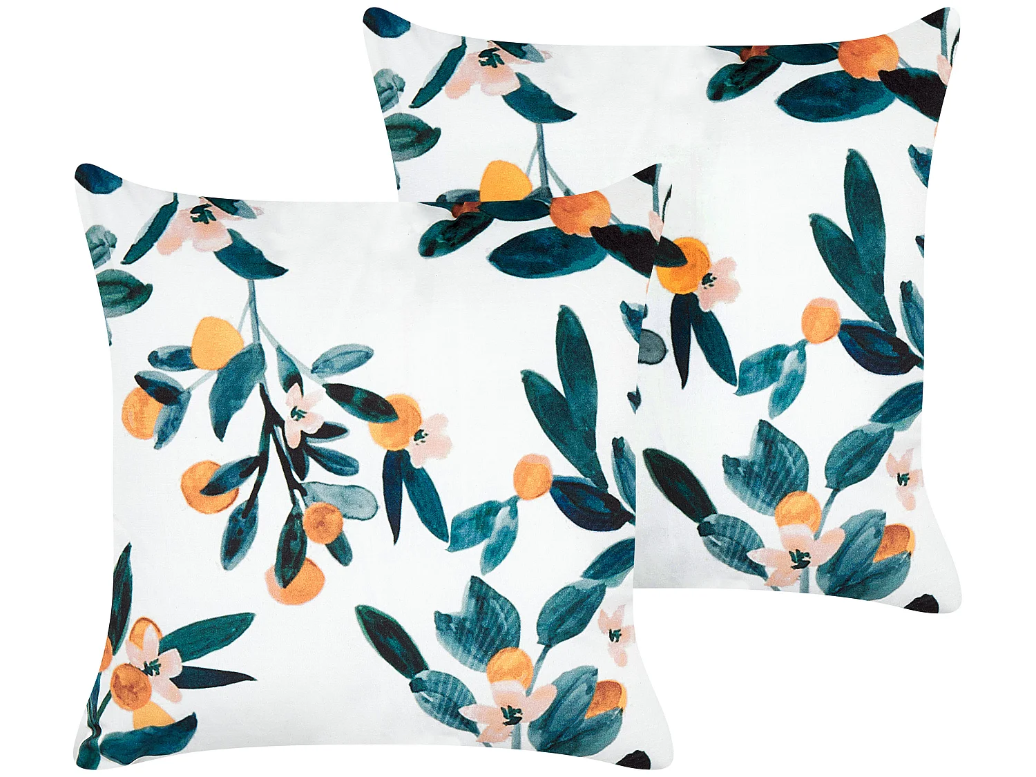 Set di 2 cuscini KNAUTIA Velluto 45 x 45 cm Multicolore Trama di piante