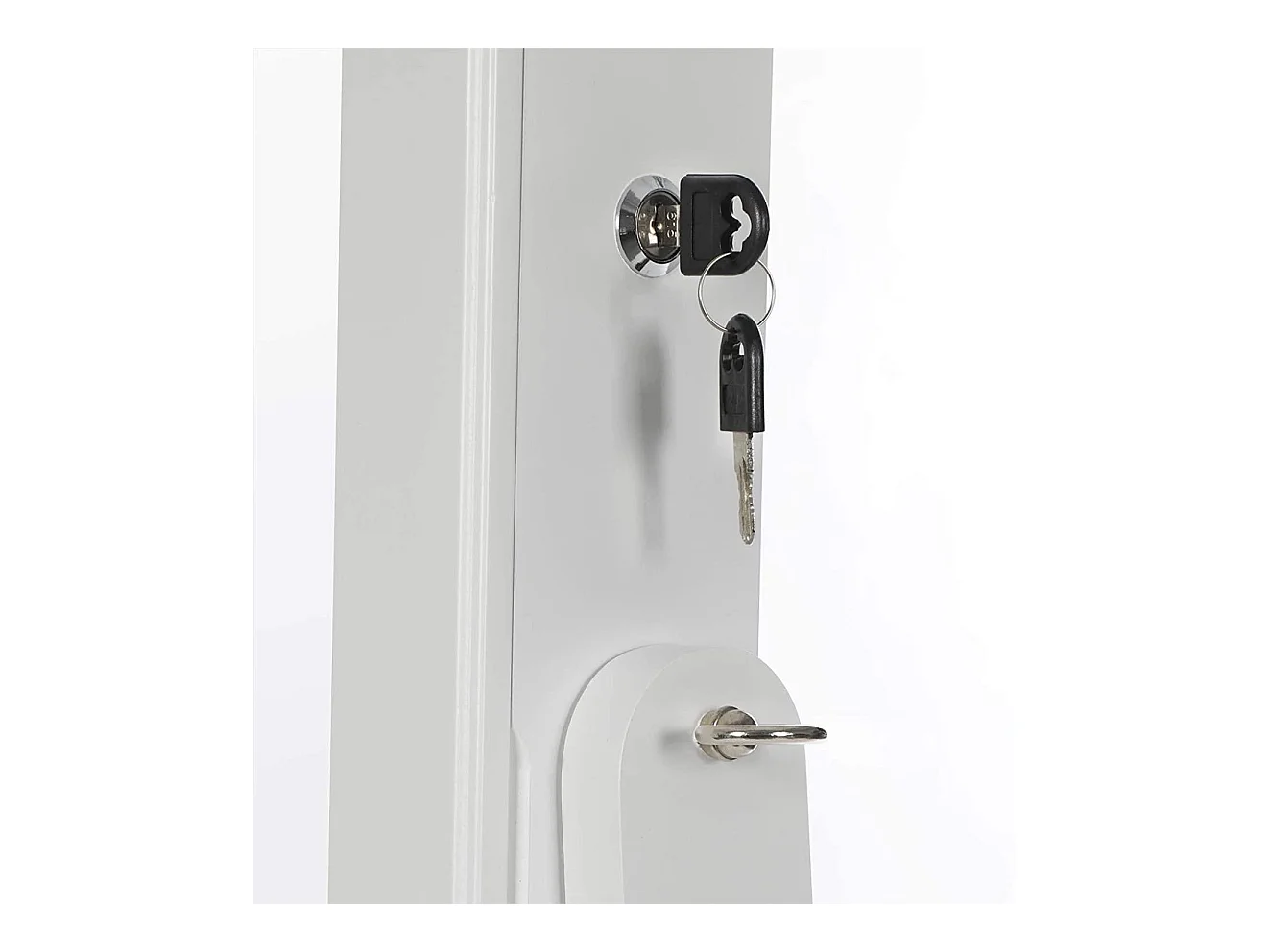 Armario joyero mueble dormitorio LED interior 151 cm MDF blanco 12_0000170