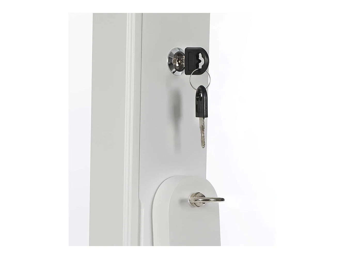 Armario joyero mueble dormitorio LED interior 151 cm MDF blanco 12_0000170