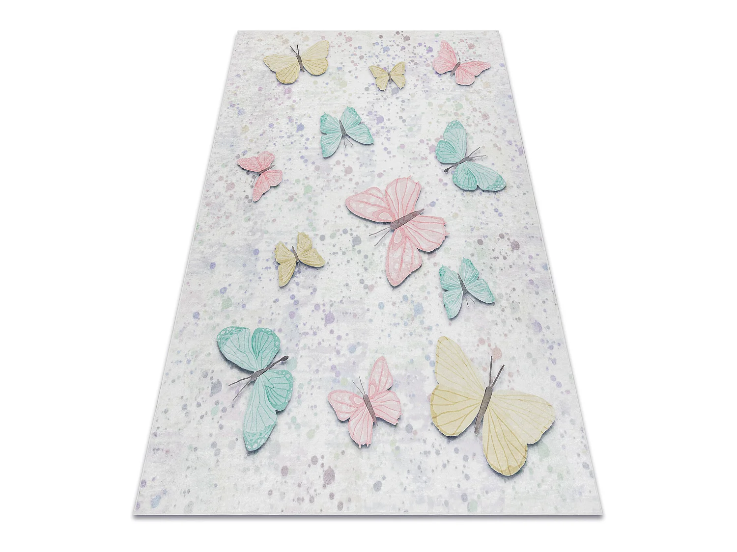 Tapis lavable BAMBINO 1610 Papillons pour les enfants antidérapant -  160x220 cm