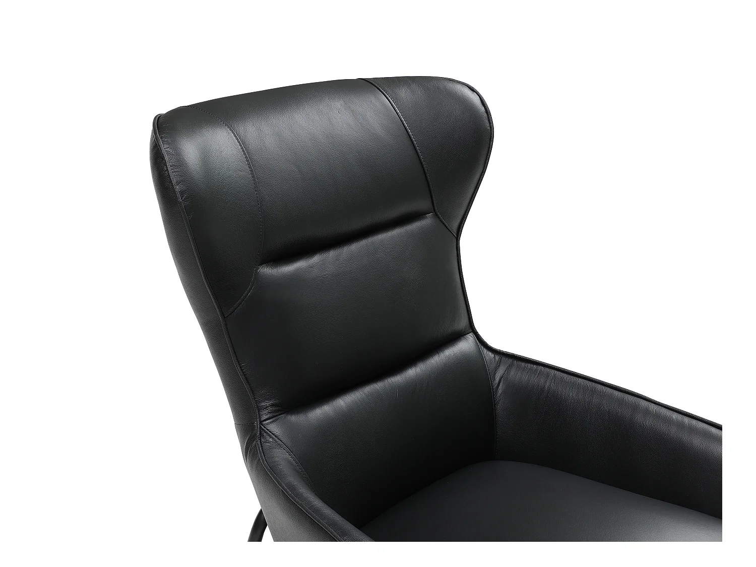 Sessel aus schwarzem Büffelleder - DINNIA