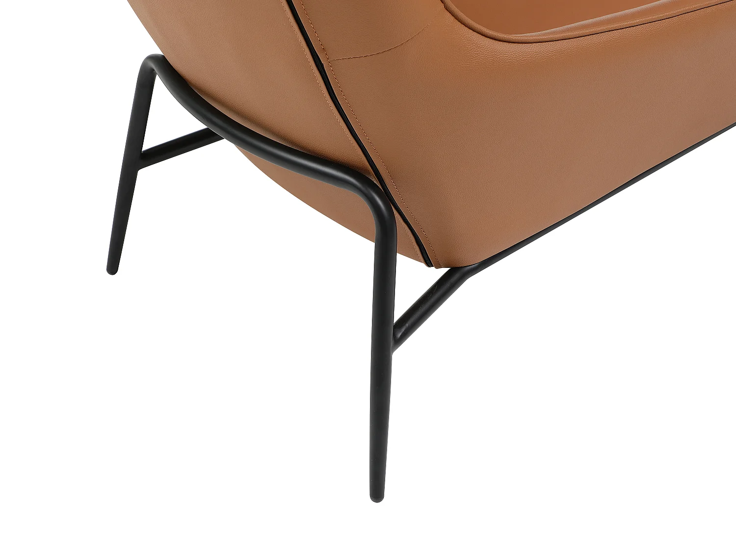 Fåtölj i camel buffelläder DINNIA