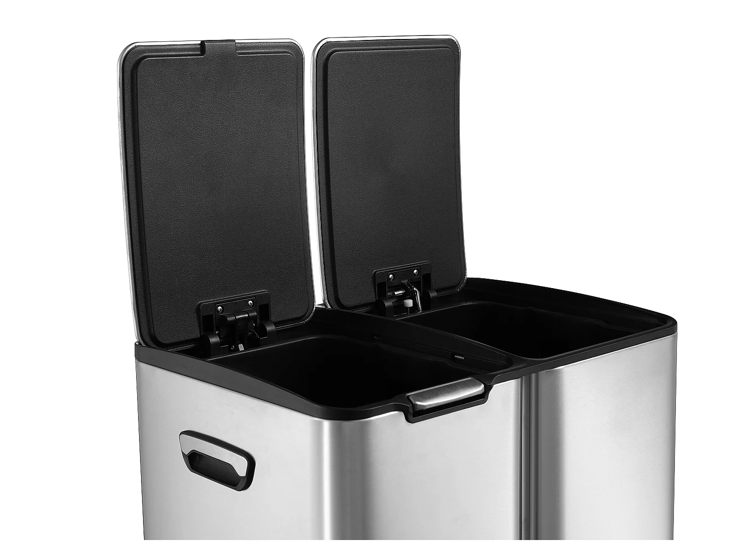 Poubelle de tri à pédale en inox - 3 bacs - 60L - DUMEO