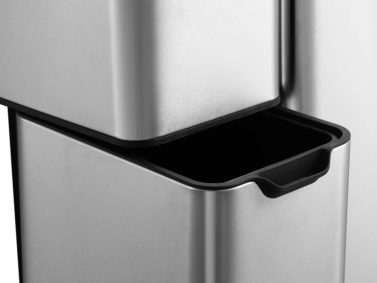 Poubelle de tri à pédale en inox - 3 bacs - 60L - DUMEO