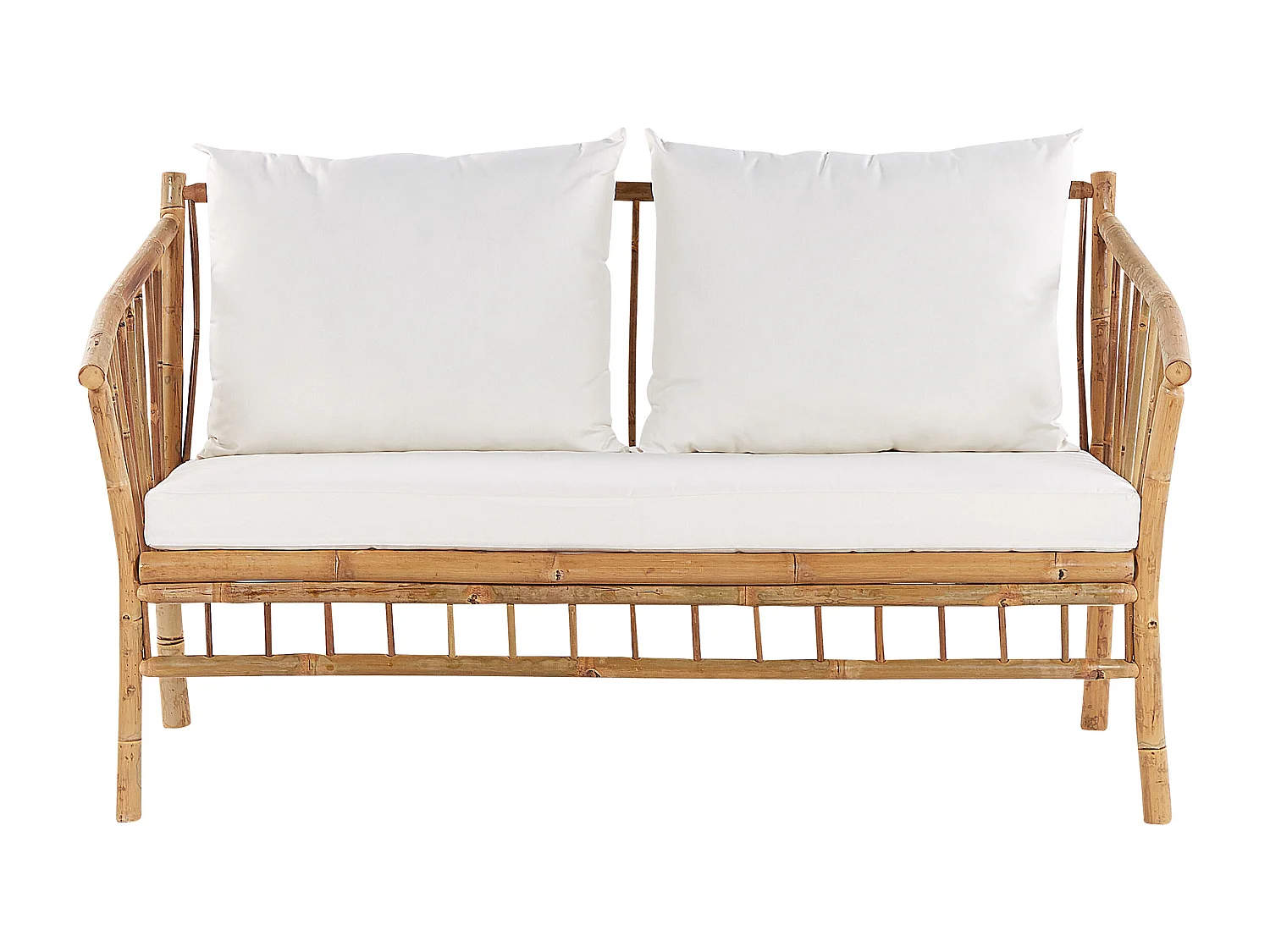 Ensemble de salon de jardin avec table 4 places MAGGIORE Bambou Marron clair