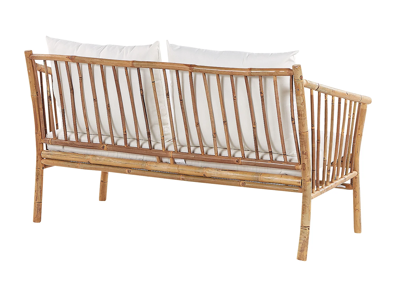 Ensemble de salon de jardin avec table 4 places MAGGIORE Bambou Marron clair