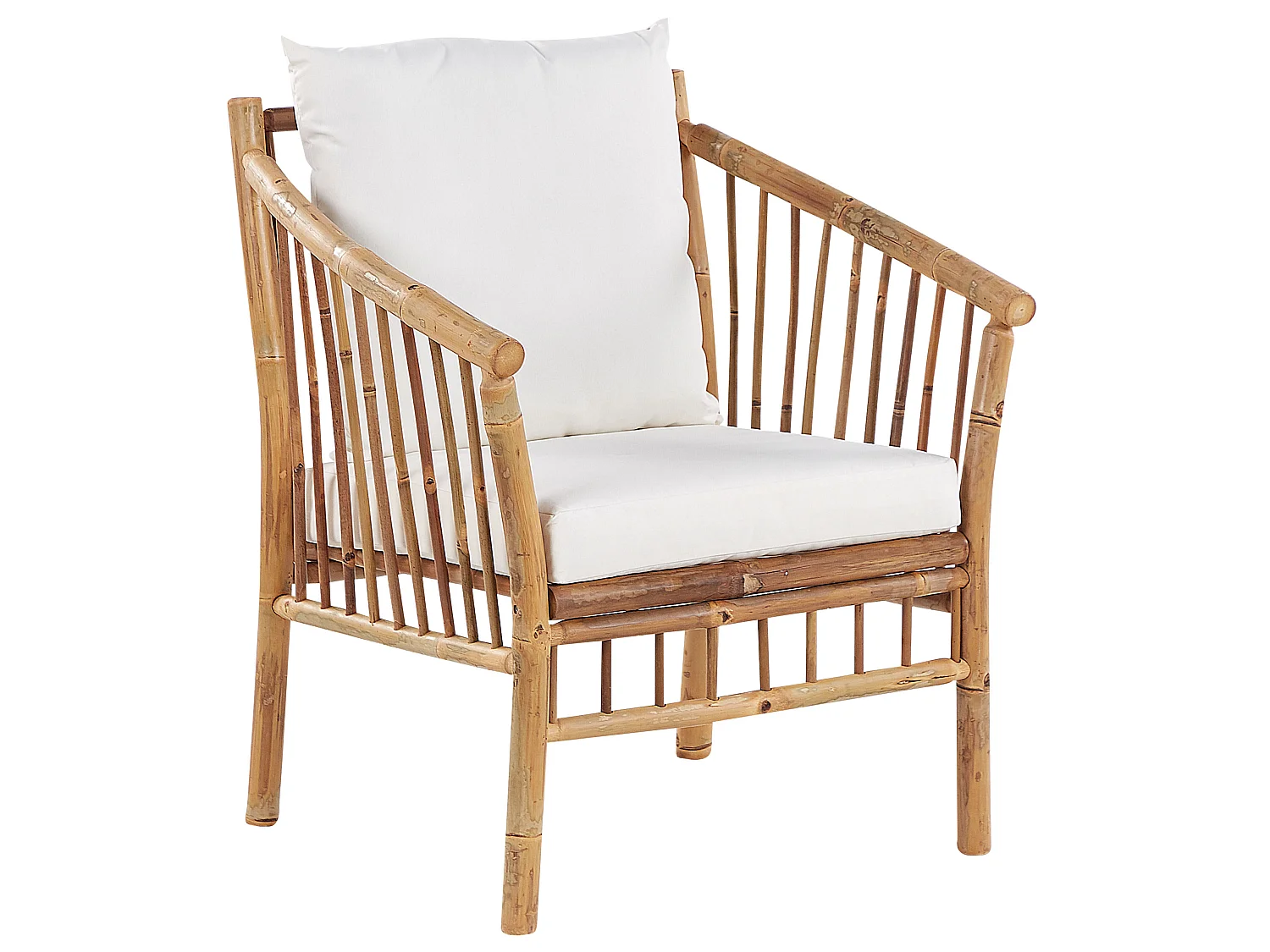 Set da giardino con tavolo 4 posti MAGGIORE Legno di bambù Marrone chiaro