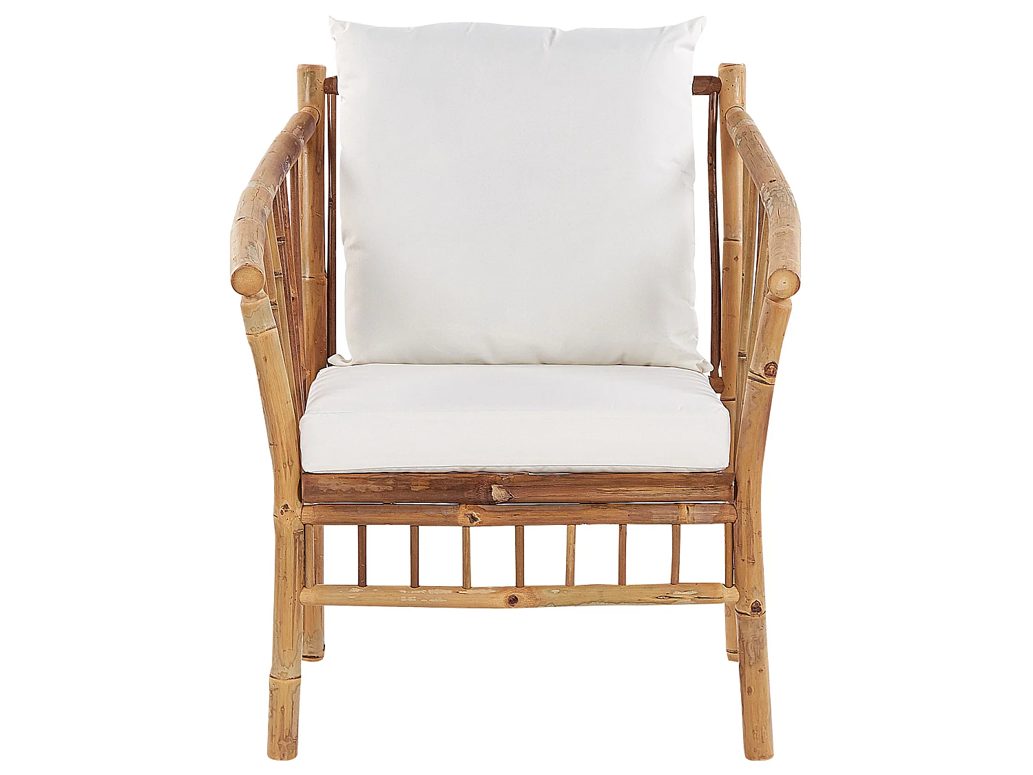 Lounge Set mit Tisch 4-Sitzer MAGGIORE Bambusholz Hellbraun