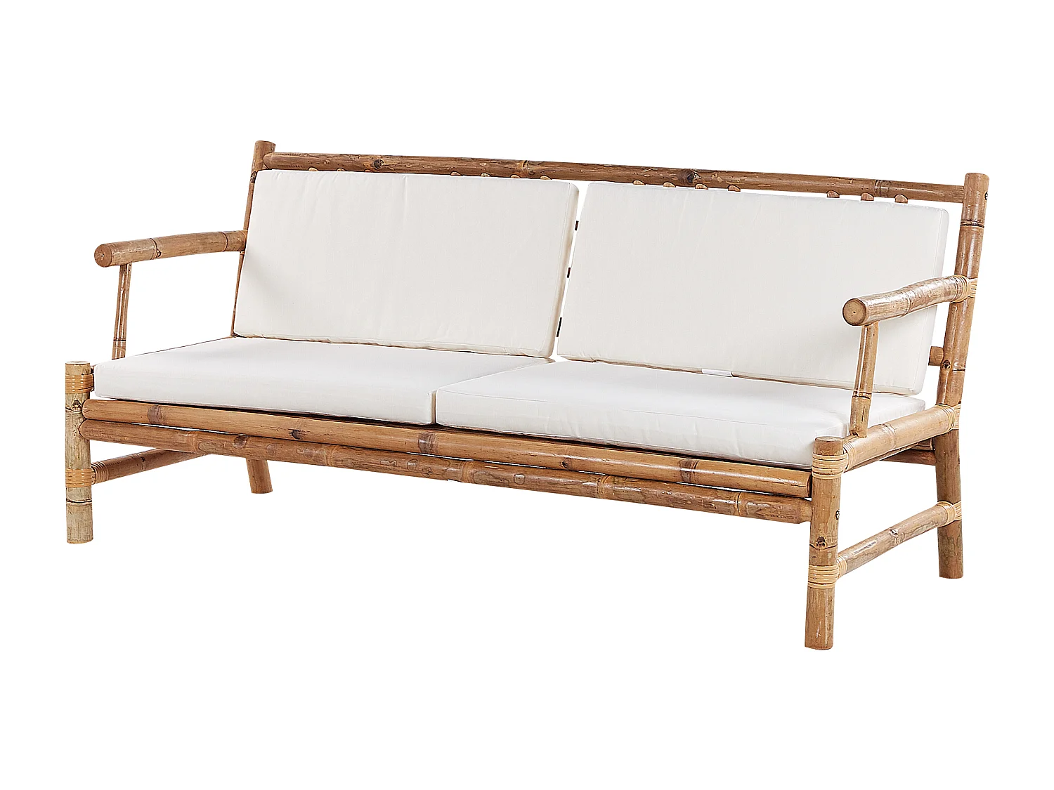 Zestaw ogrodowy ze stolikiem dla 4 osób RICCIONE Drewno bambusowe Jasnobrązowy