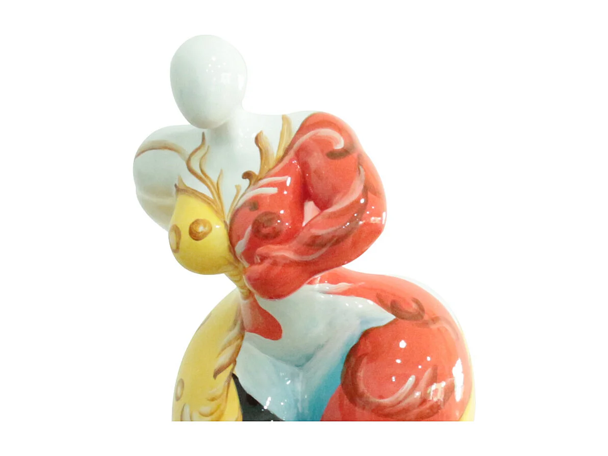 Statue femme sportive avec peinture ornements H52 cm - LADY QUEEN