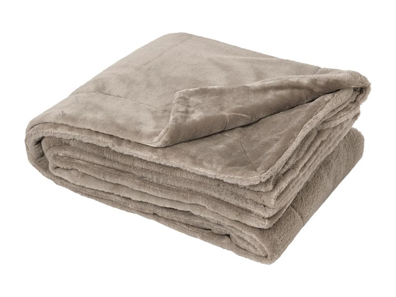 Plaid 150x200 cm en polyester MELLOW gris chanvre