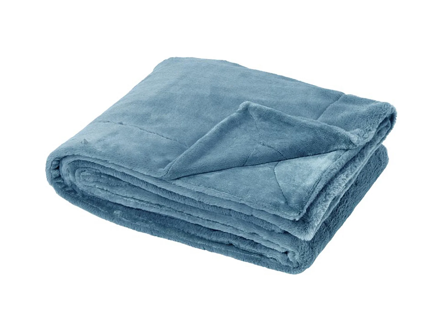 Plaid 150x200 cm en polyester MELLOW bleu orage