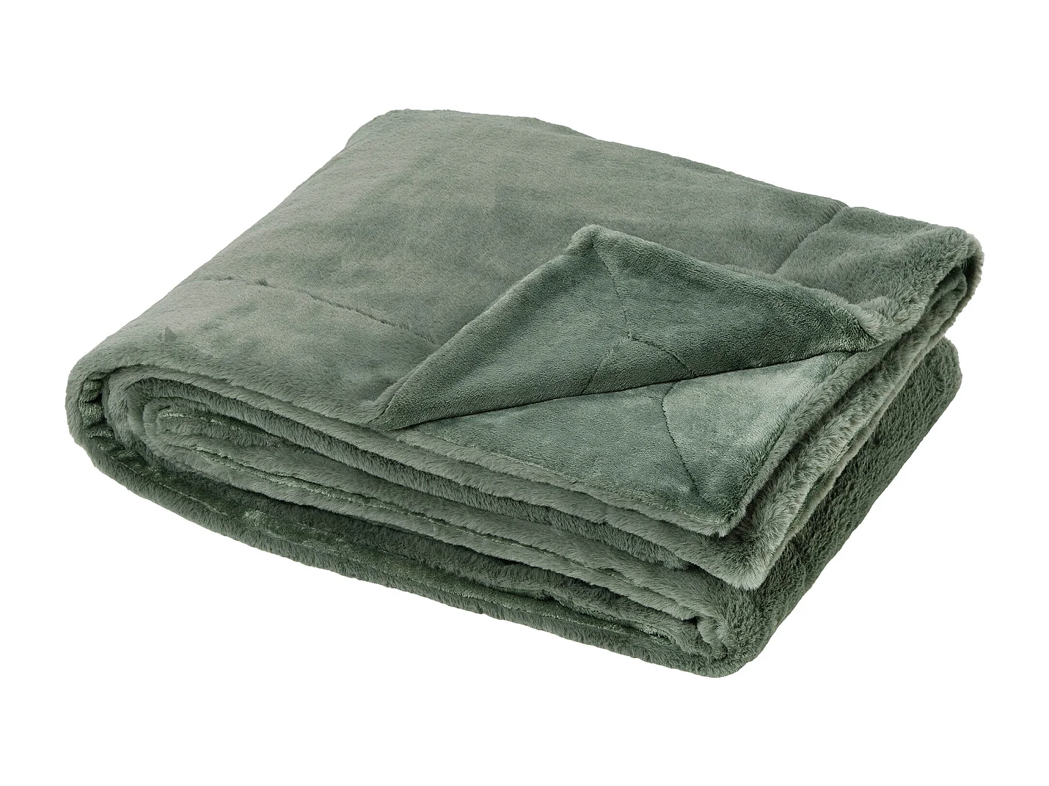 Couverture Microfibre COCOONING 180x220 Cm - Vert Eau, Ultra Douce, Pour Canapé Ou Lit