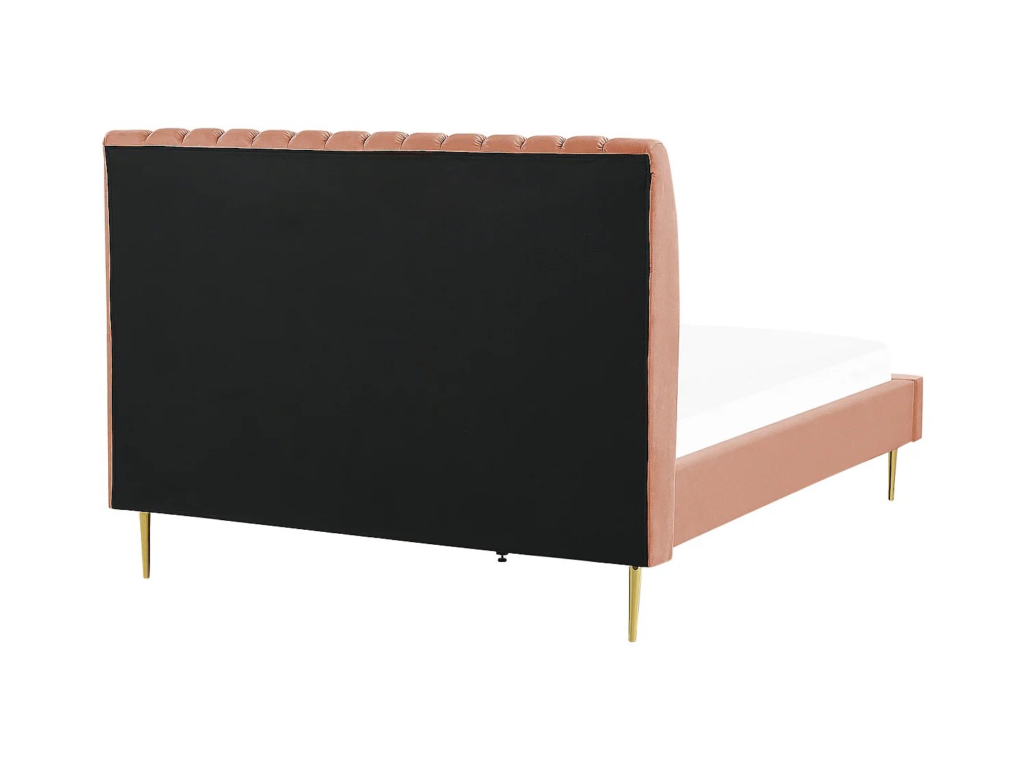 Bed Fluweel MARVILLE 140 x 200 cm Perzik