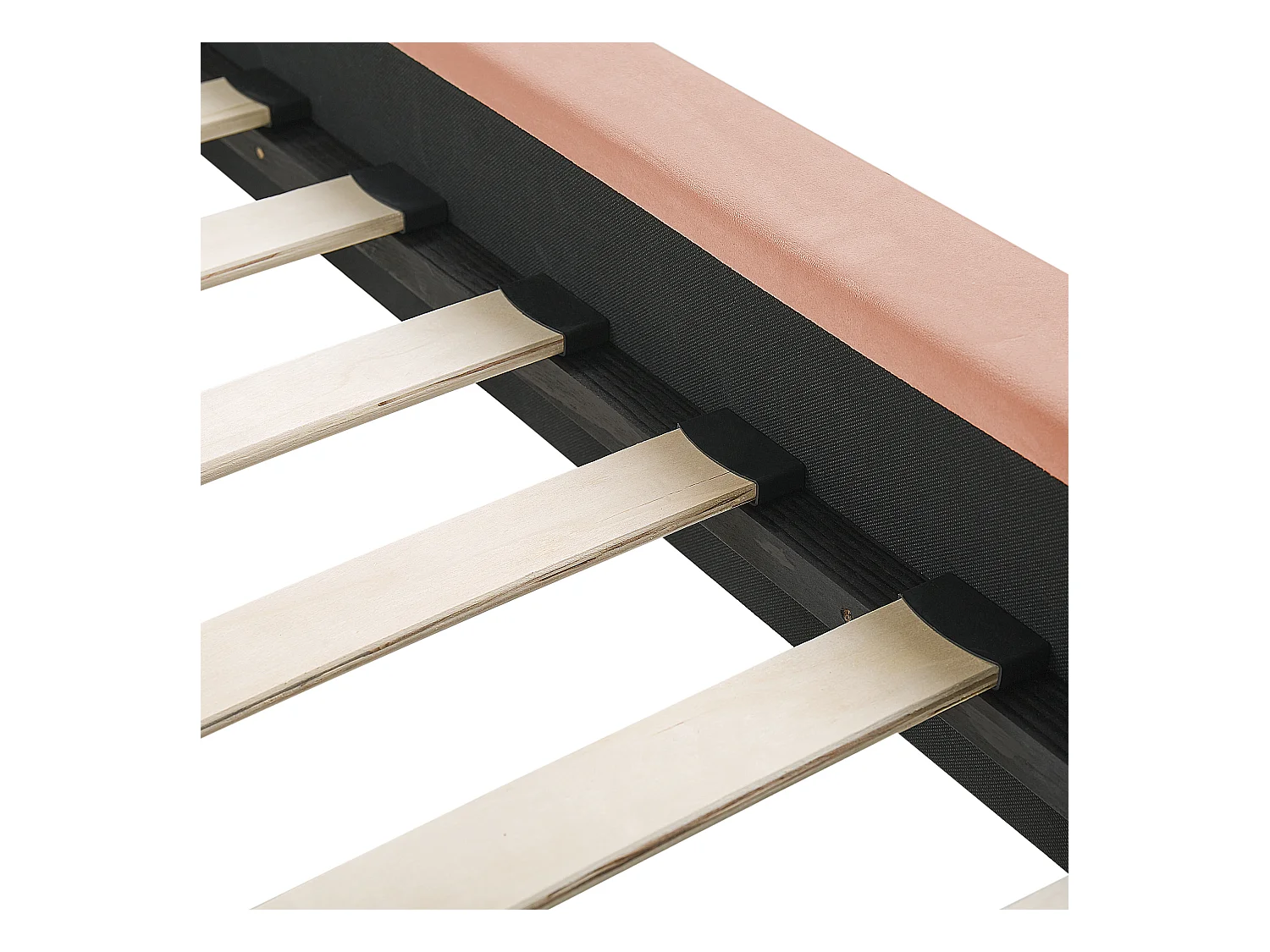 Bed Fluweel MARVILLE 140 x 200 cm Perzik