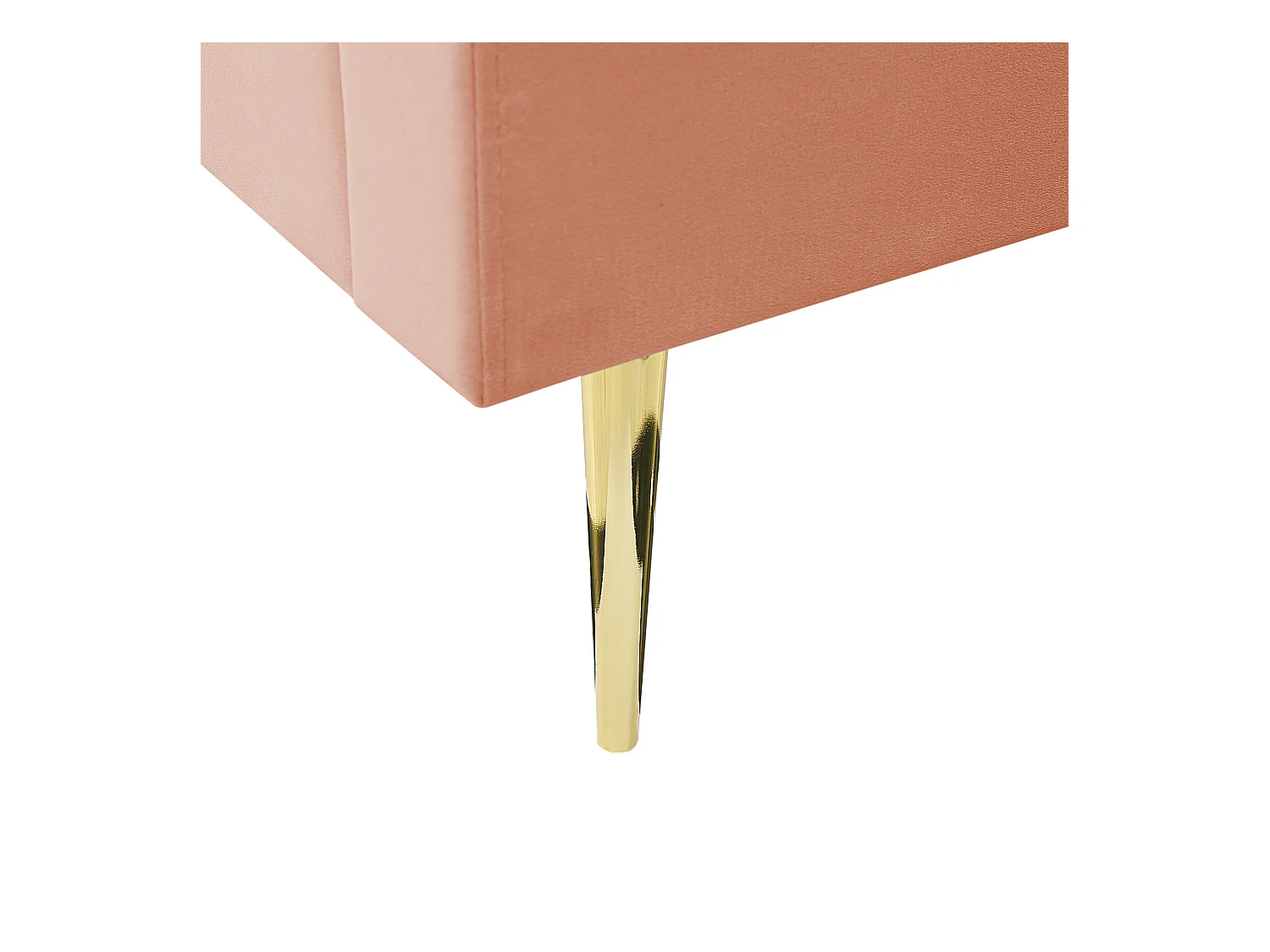 Bed Fluweel MARVILLE 140 x 200 cm Perzik