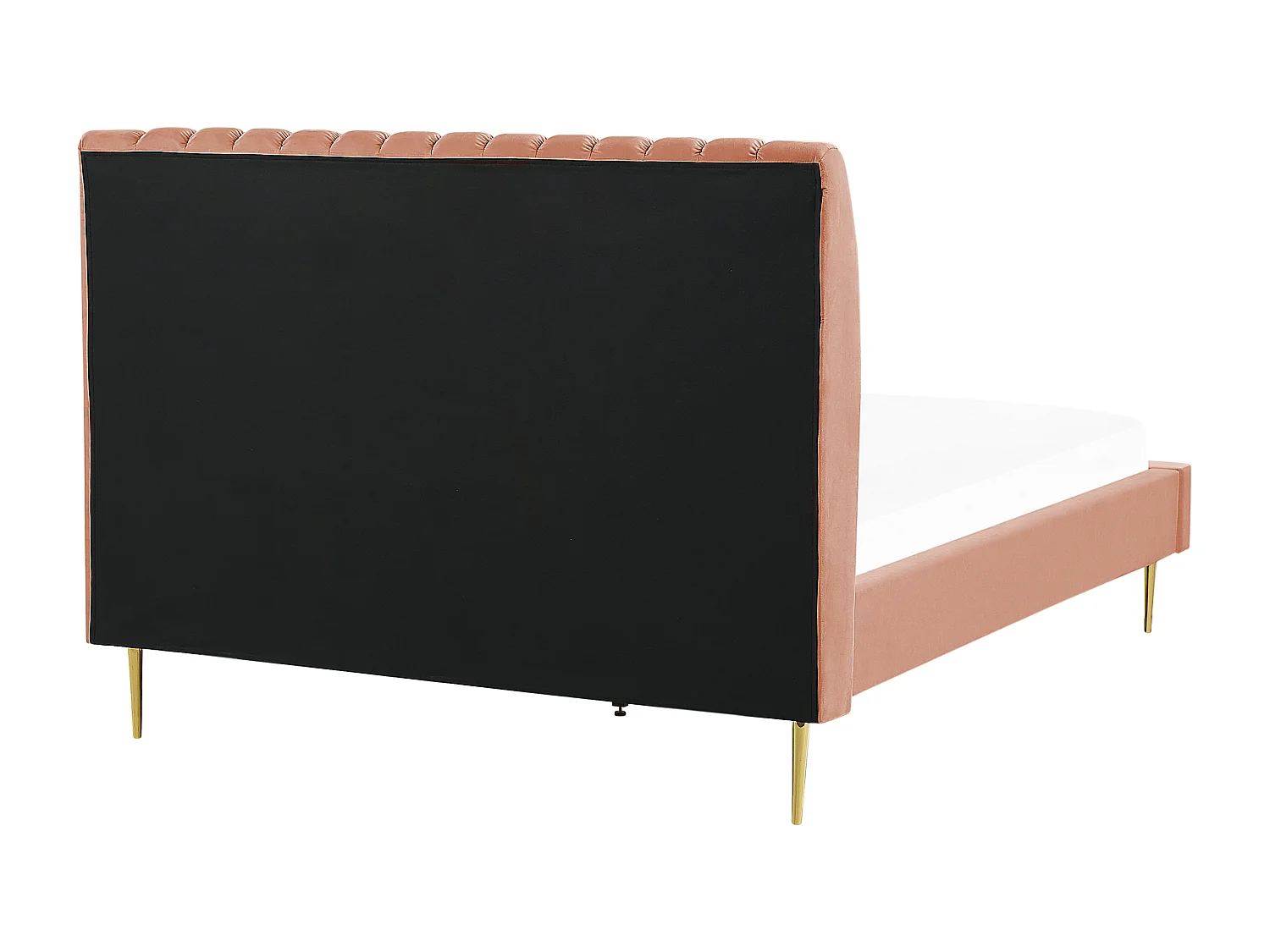 Bed Fluweel MARVILLE 140 x 200 cm Perzik