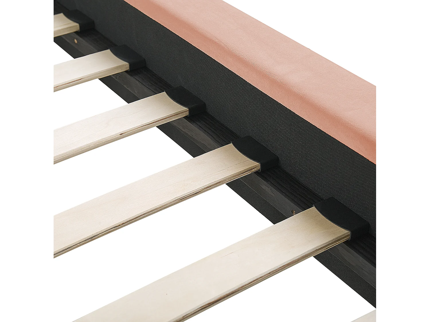 Bed Fluweel MARVILLE 140 x 200 cm Perzik