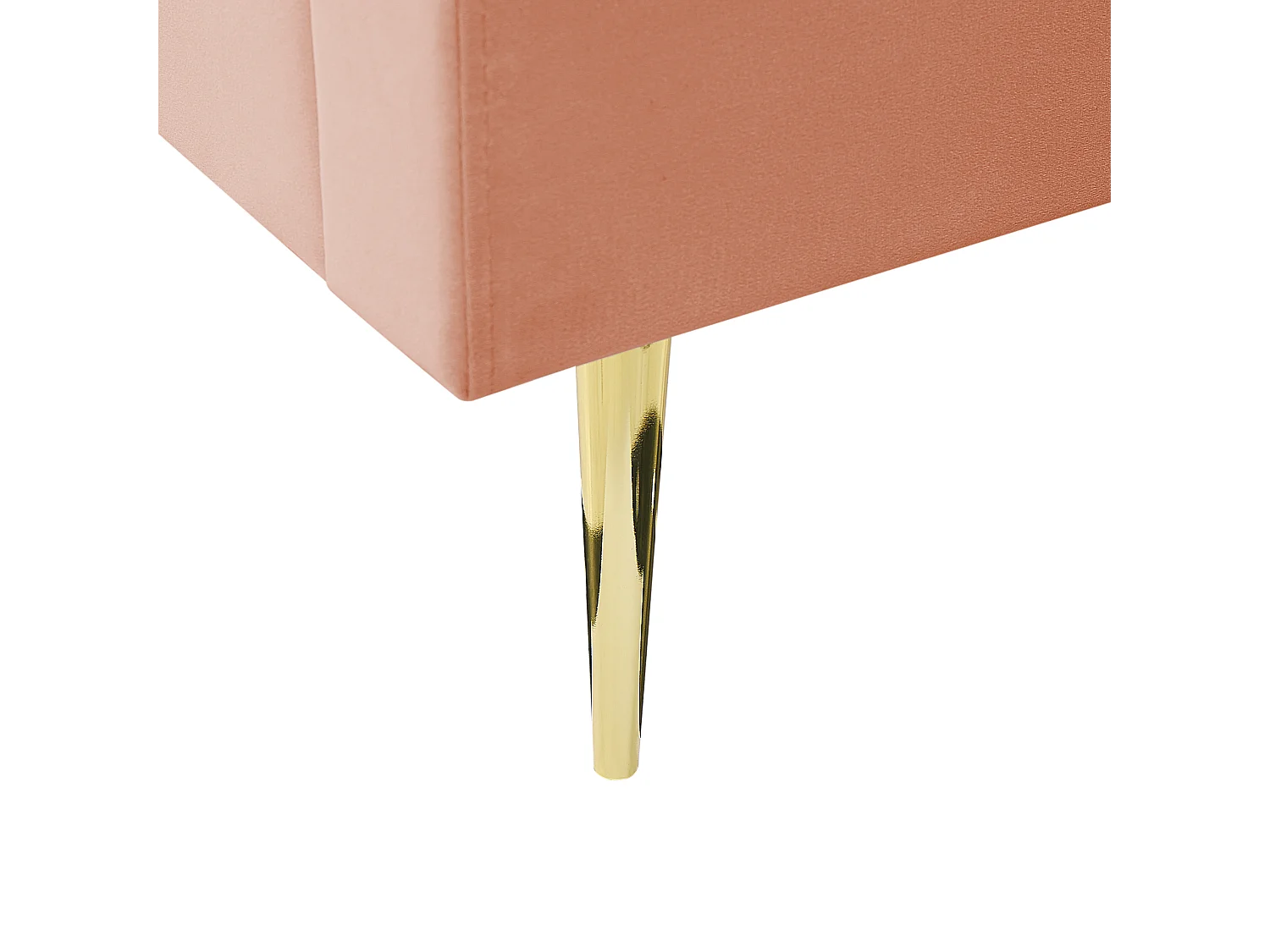 Bed Fluweel MARVILLE 140 x 200 cm Perzik