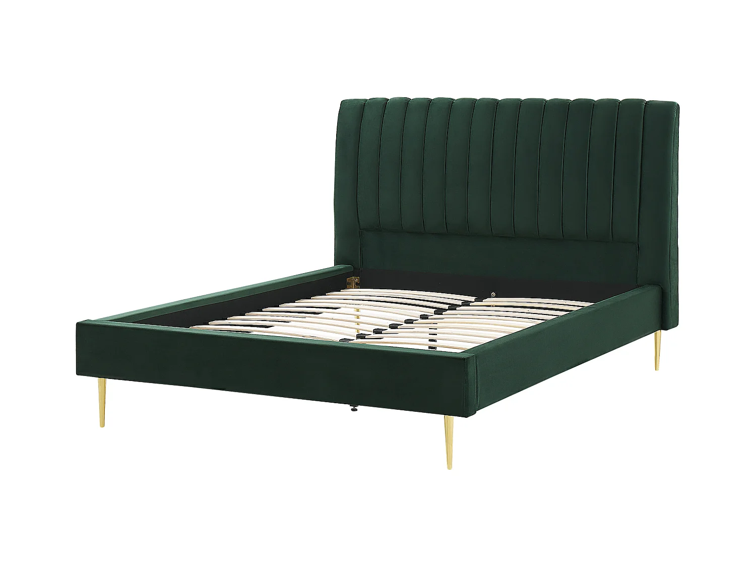 Letto Velluto MARVILLE 160 x 200 cm Verde smeraldo