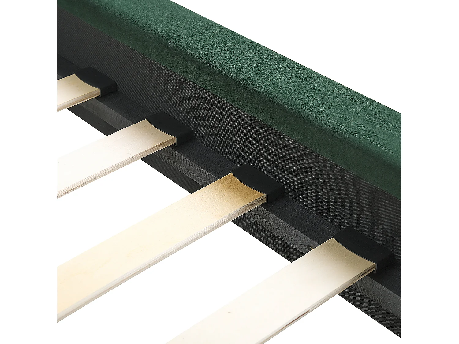 Lit avec sommier Velours MARVILLE 160 x 200 cm Vert émeraude