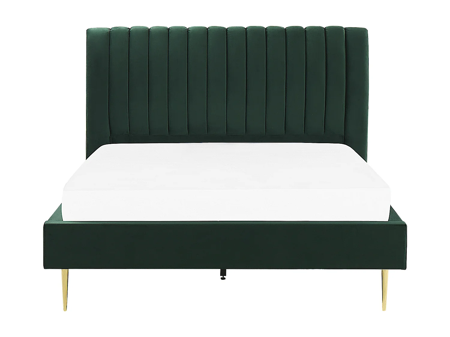 Lit avec sommier Velours MARVILLE 160 x 200 cm Vert émeraude