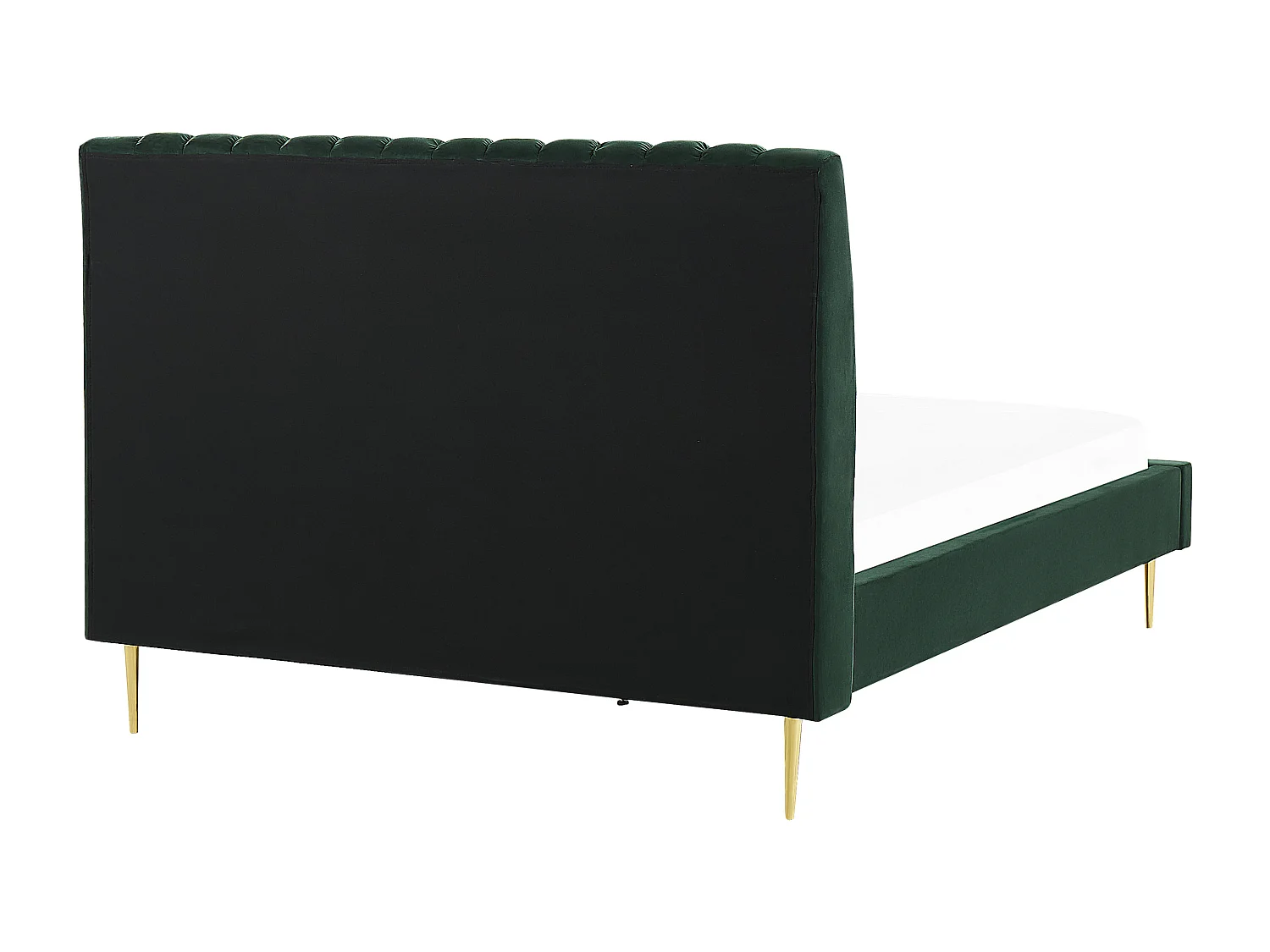 Lit avec sommier Velours MARVILLE 160 x 200 cm Vert émeraude