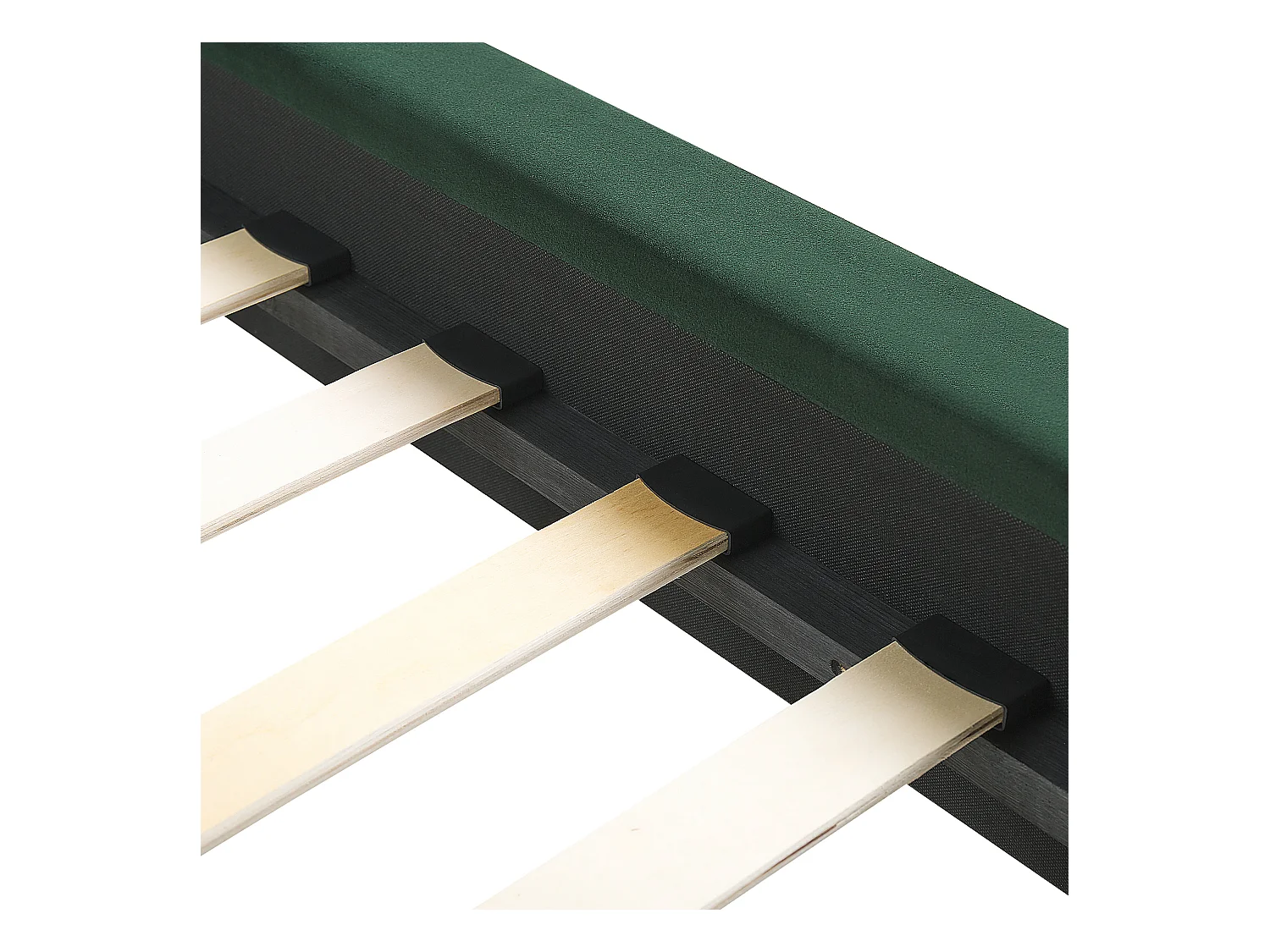 Elegantes Doppelbett grün aus Samtstoff 180 x 200 cm Marville