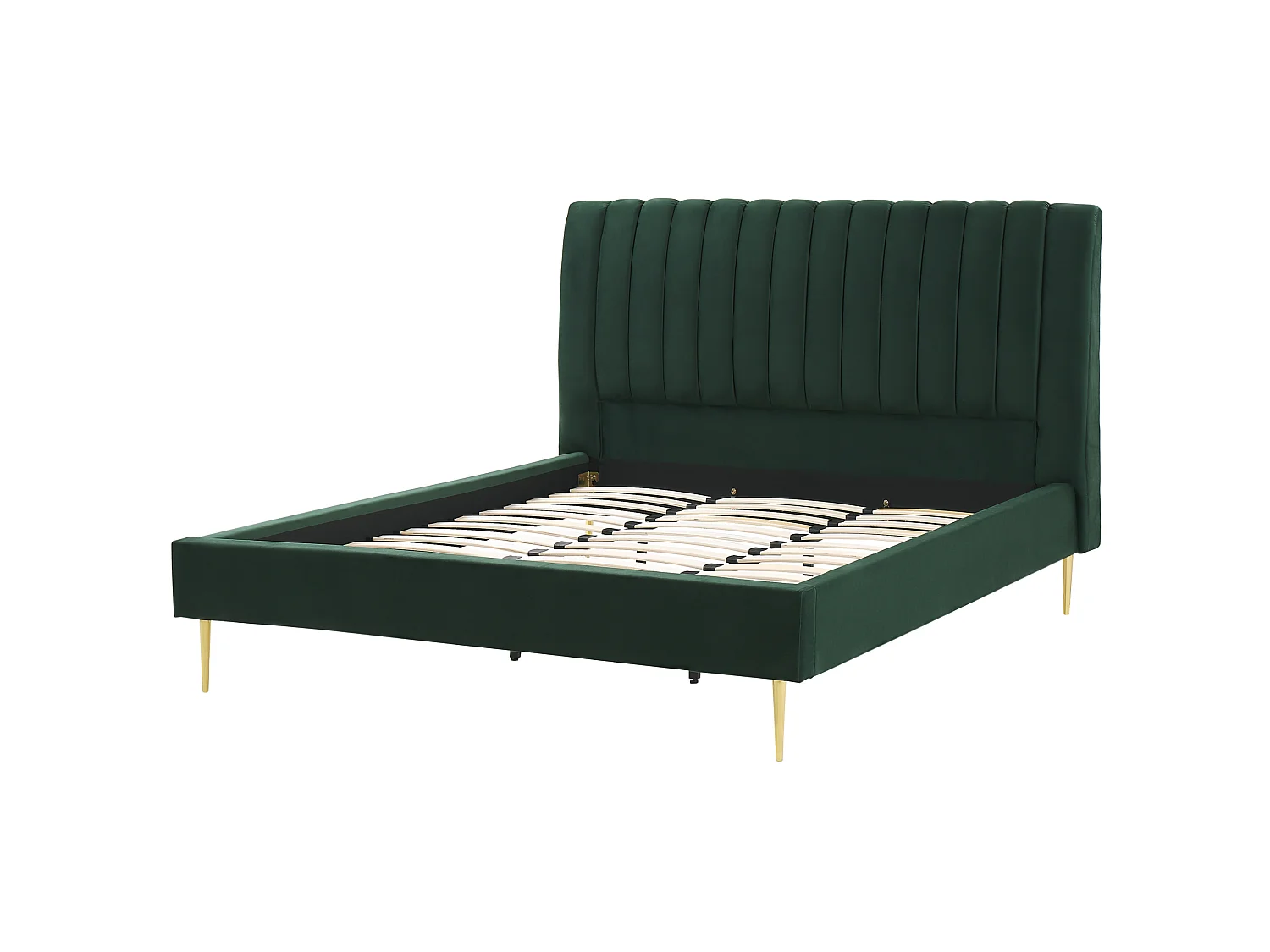 Bed Fluweel MARVILLE 180 x 200 cm Smaragdgroen
