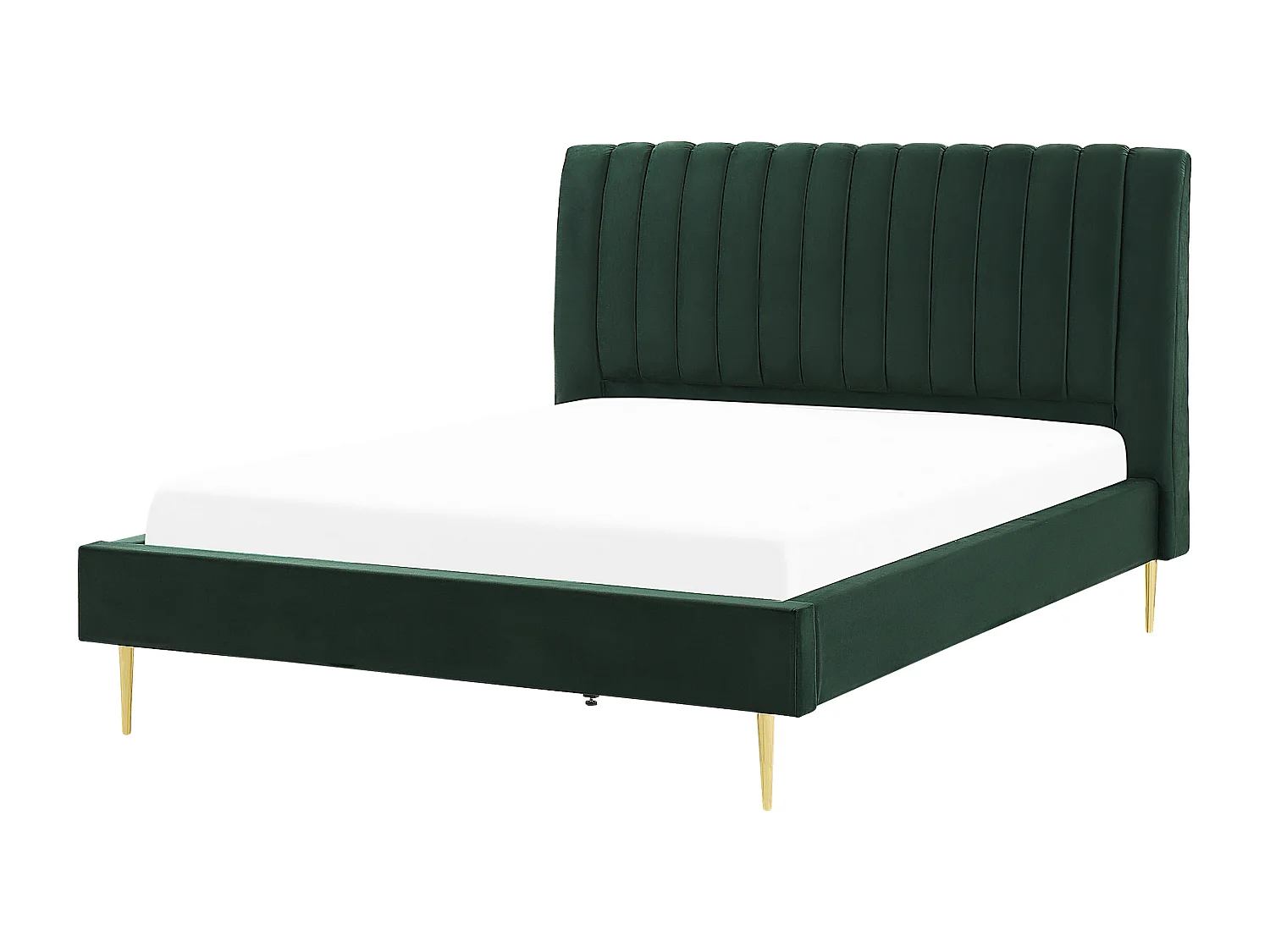 Lit avec sommier Velours MARVILLE 180 x 200 cm Vert émeraude