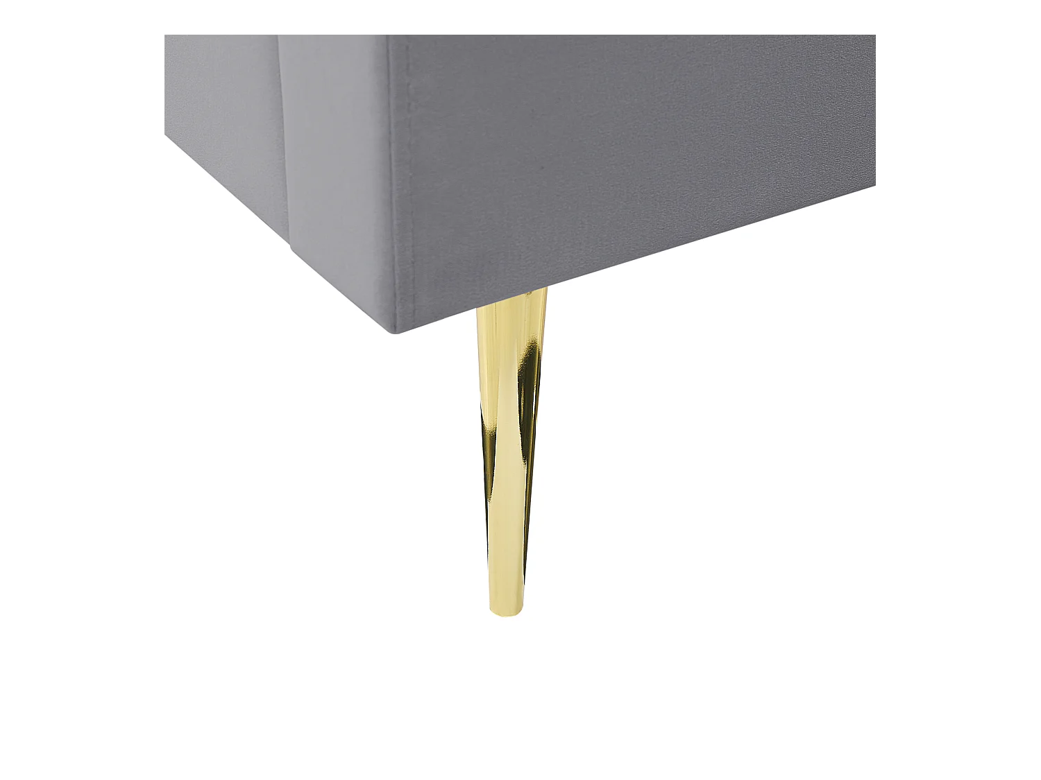 Lit avec sommier Velours MARVILLE 140 x 200 cm Gris