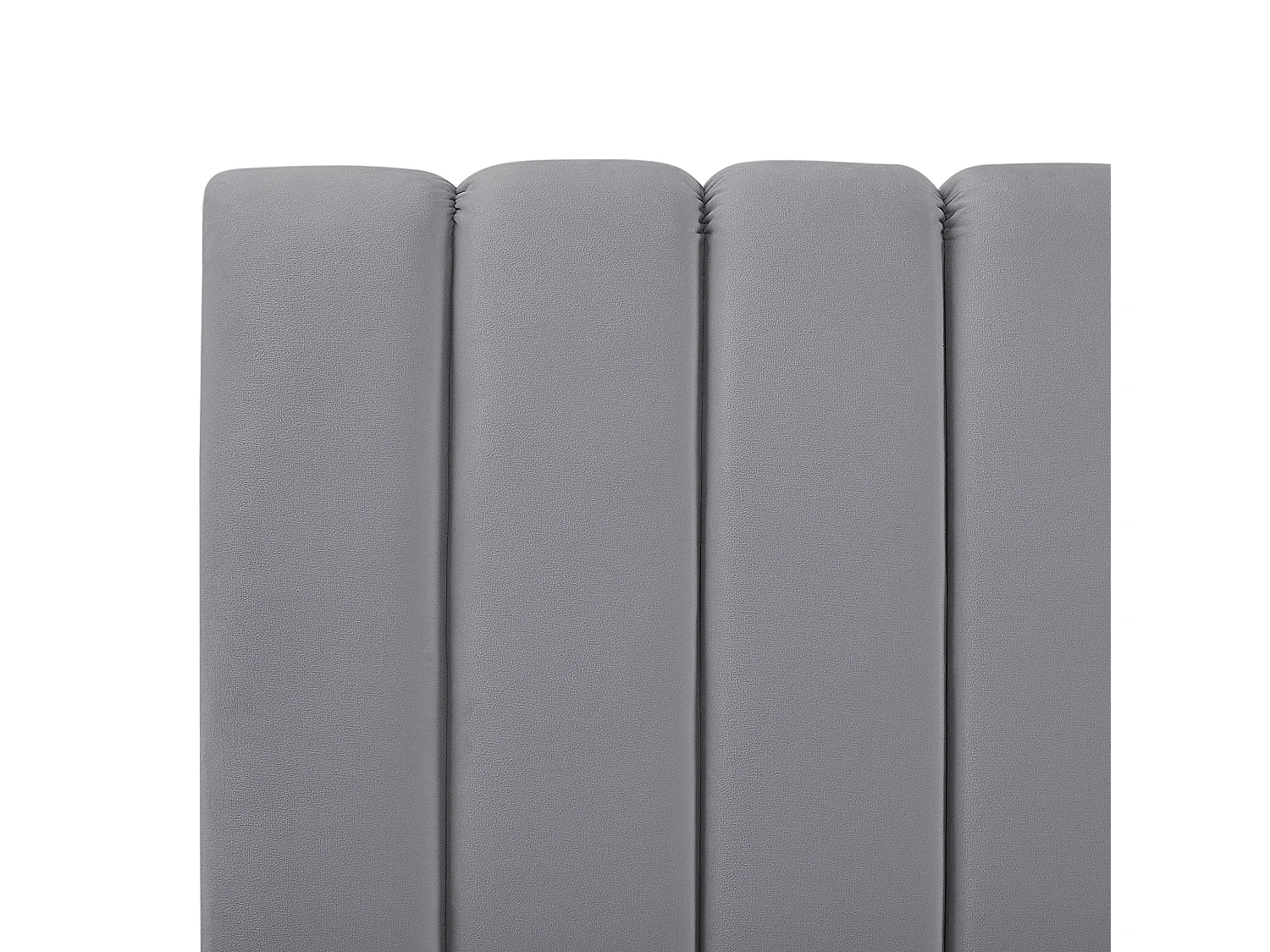 Lit avec sommier Velours MARVILLE 140 x 200 cm Gris