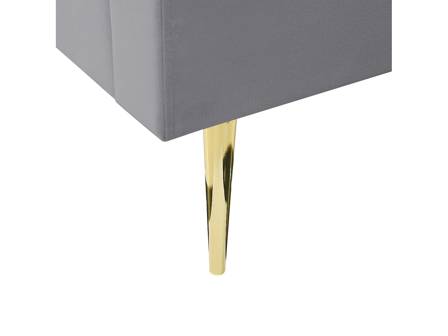 Lit avec sommier Velours MARVILLE 140 x 200 cm Gris