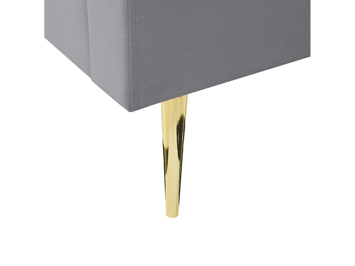 Bed Fluweel MARVILLE 140 x 200 cm Grijs