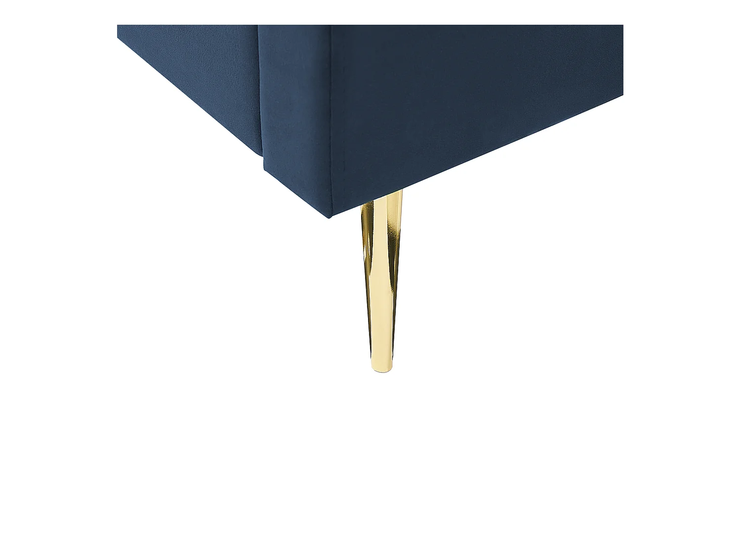 Bed Fluweel MARVILLE 140 x 200 cm Donkerblauw