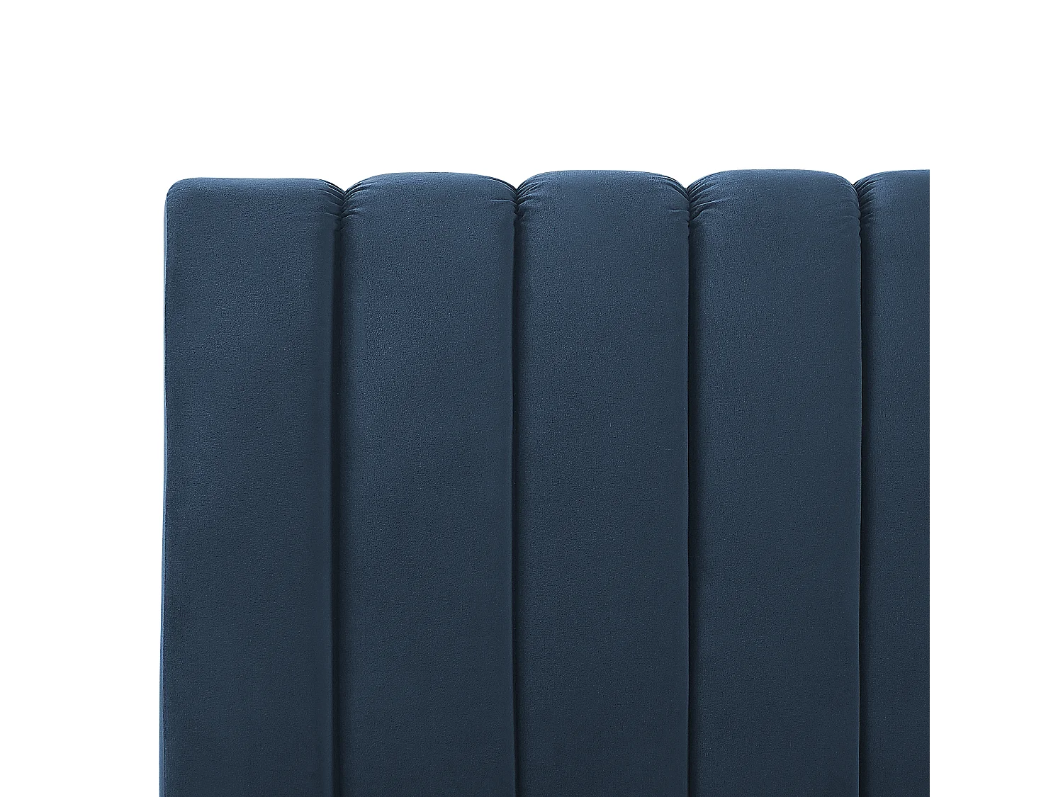 Lit avec sommier Velours MARVILLE 140 x 200 cm Bleu foncé