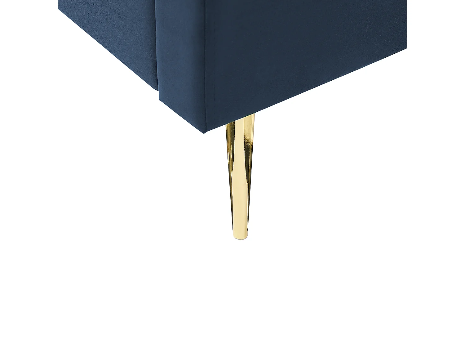 Lit avec sommier Velours MARVILLE 140 x 200 cm Bleu foncé