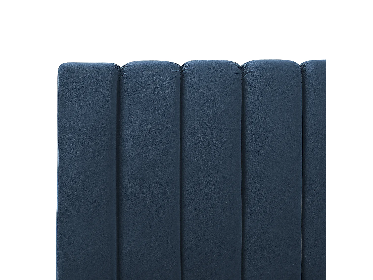 Lit avec sommier Velours MARVILLE 140 x 200 cm Bleu foncé