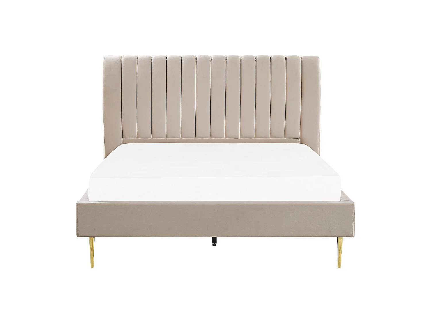Bed Fluweel MARVILLE 180 x 200 cm Zandbeige