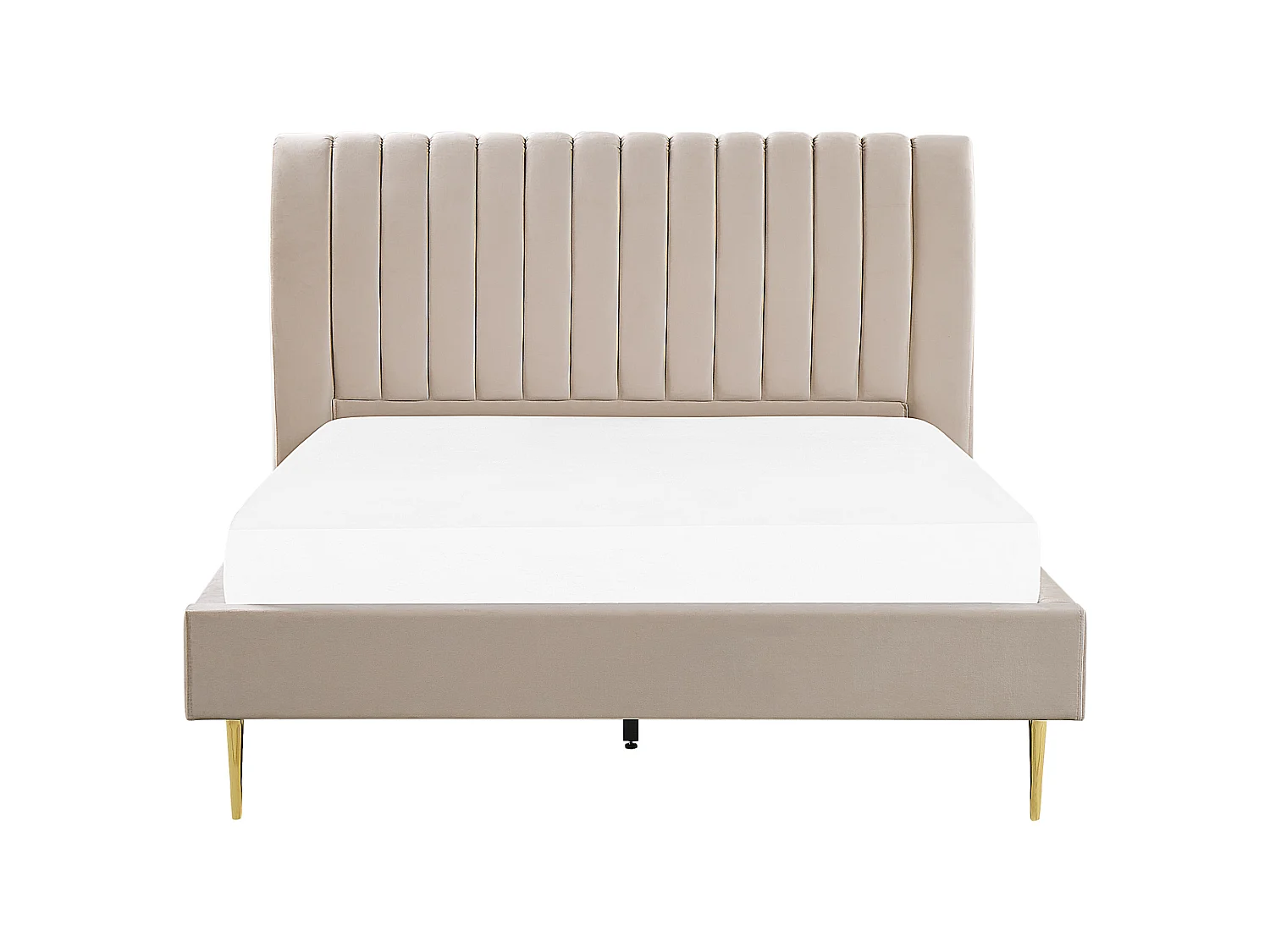 Bed Fluweel MARVILLE 180 x 200 cm Zandbeige
