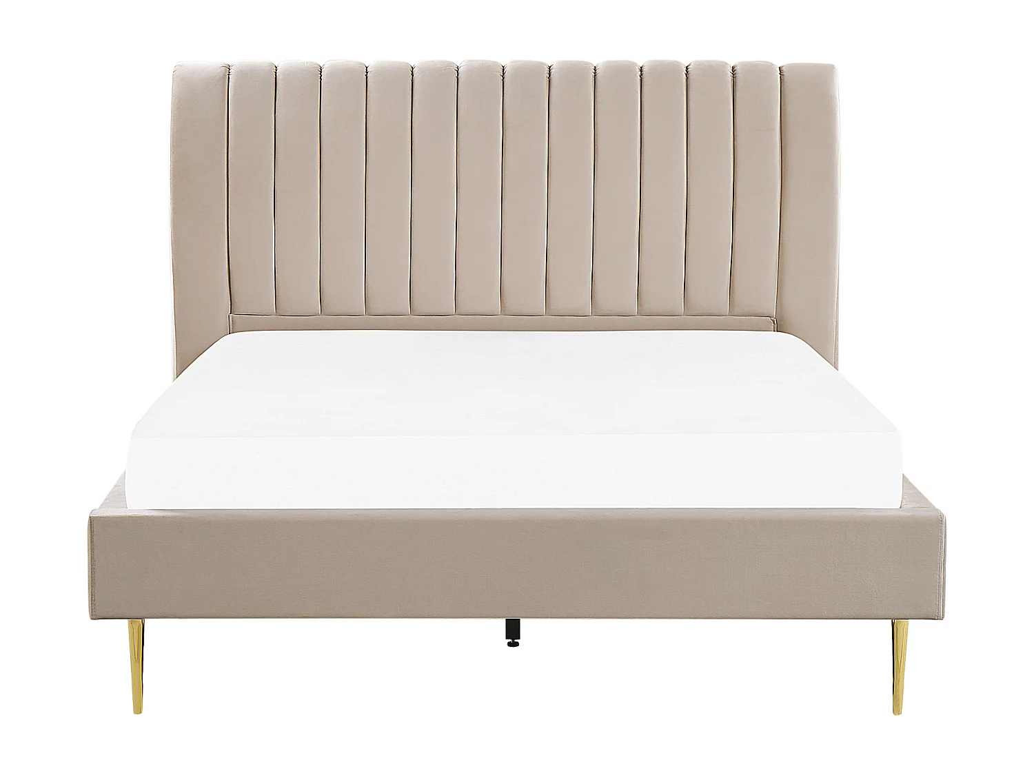 Bed Fluweel MARVILLE 180 x 200 cm Zandbeige
