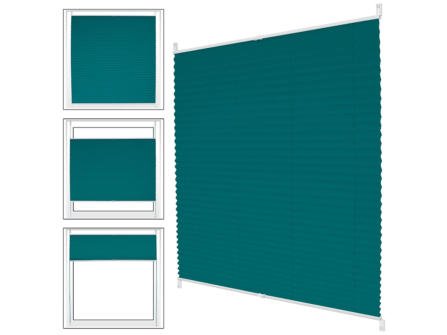 Store plissé essence 75x150 cm matériel de fixation inclus ECD Germany